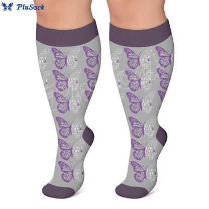 Plus Size Amnesia Print Compression Socks - image 2