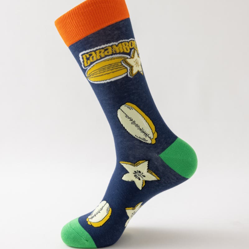 Tropical Fruits Quarter Socks(5 Pairs) - image 12