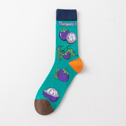 Tropical Fruits Quarter Socks(5 Pairs) - image 6