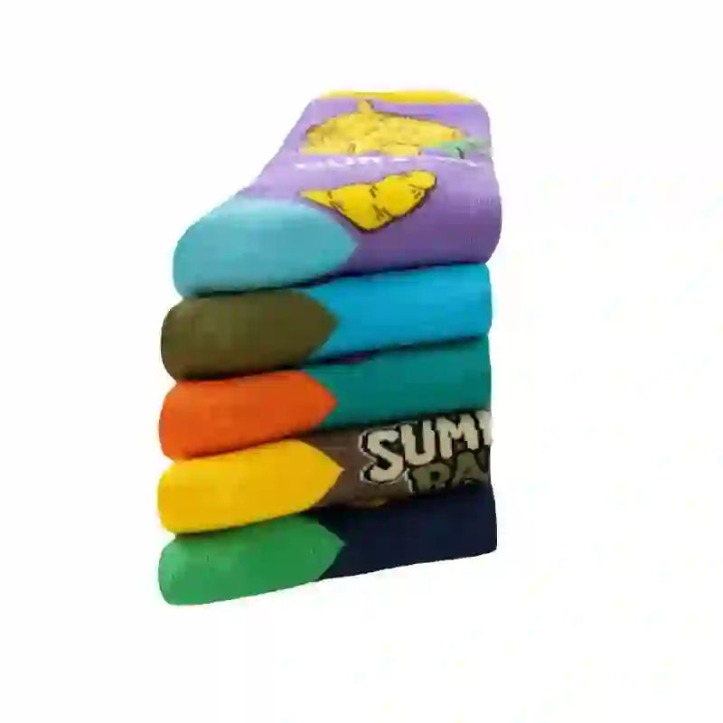 Tropical Fruits Quarter Socks(5 Pairs) - image 4