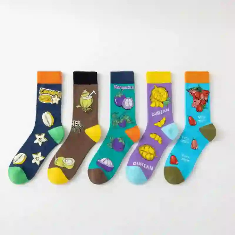 Tropical Fruits Quarter Socks(5 Pairs) - image 2