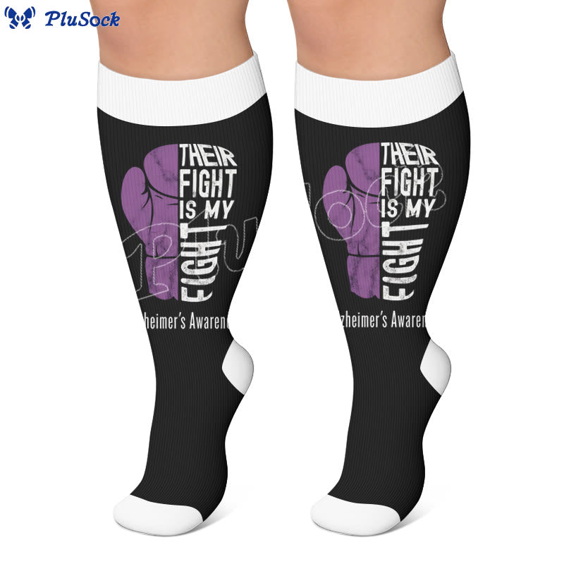 Plus Size Disoriented Print Compression Socks - image 4