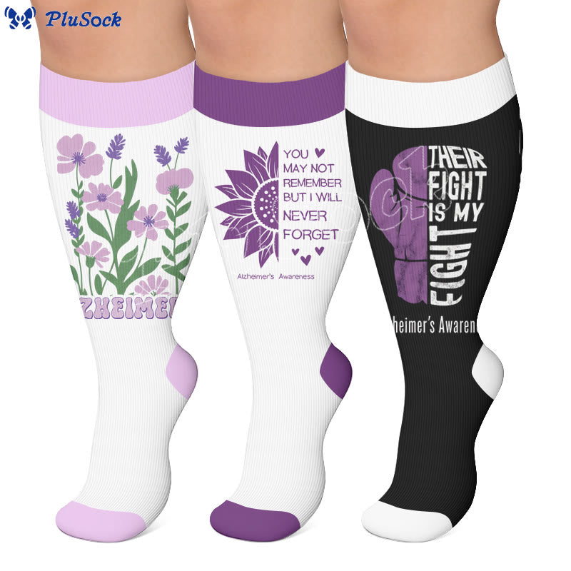 Plus Size Disoriented Print Compression Socks - image 0