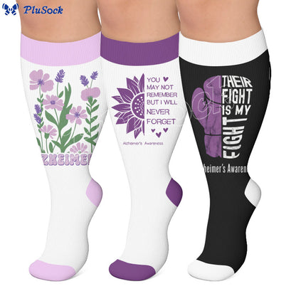 Plus Size Disoriented Print Compression Socks - image 0