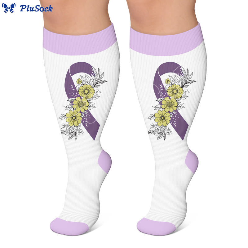 Plus Size Communication Disorder Printed Compression Socks - image 3