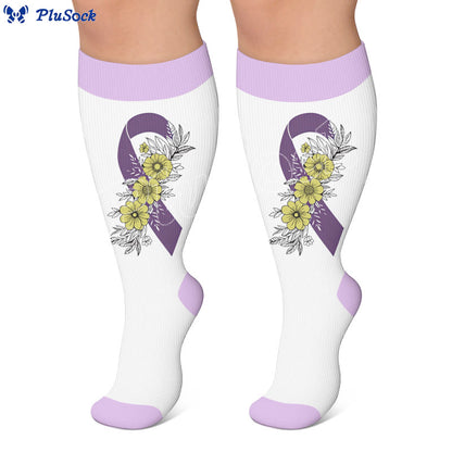 Plus Size Communication Disorder Printed Compression Socks - image 3