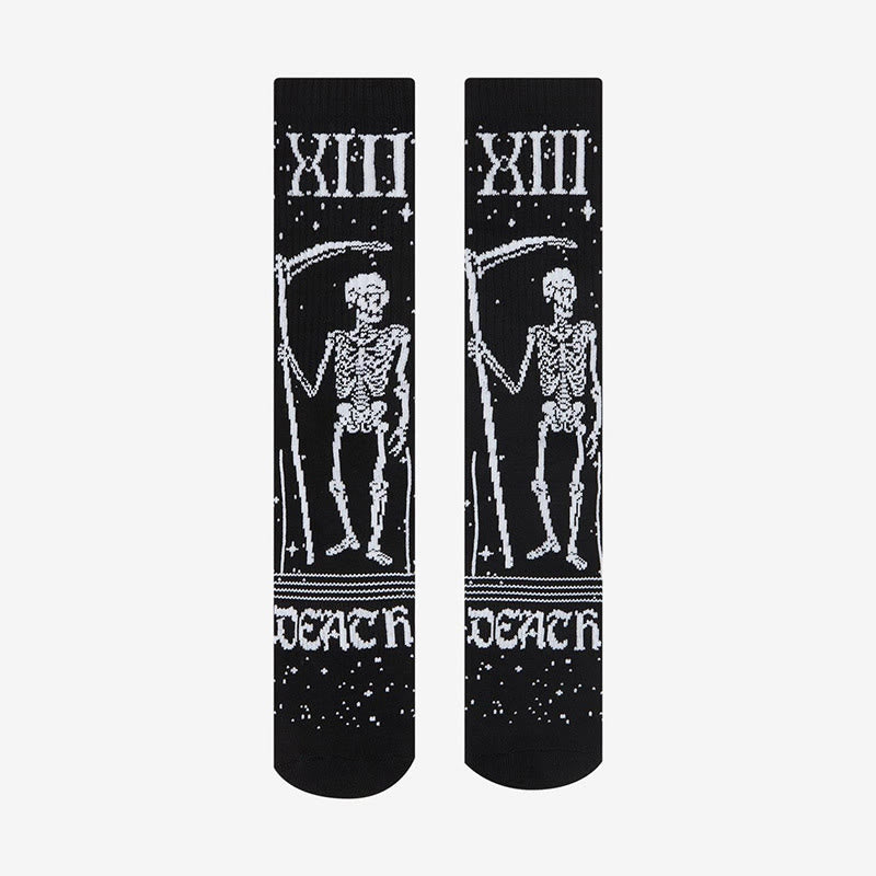 Skulls Skeletons Quarter Socks(3 Pairs) - image 5