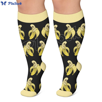 Plus Size Floral Print Compression Socks - image 3