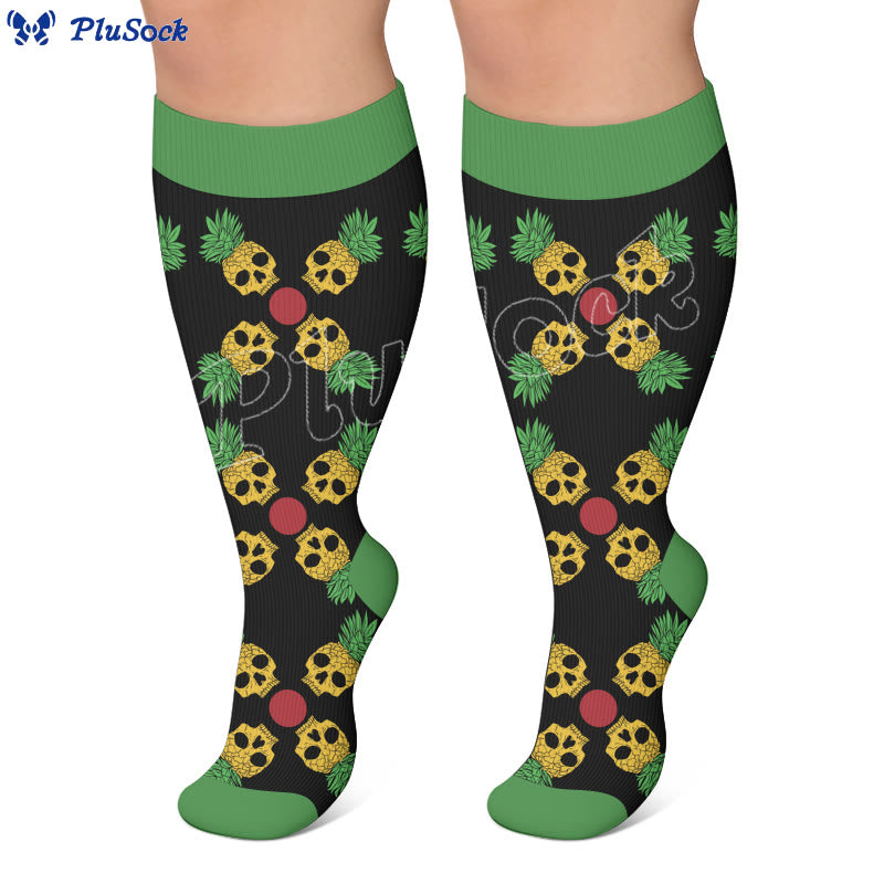 Plus Size Floral Print Compression Socks - image 4