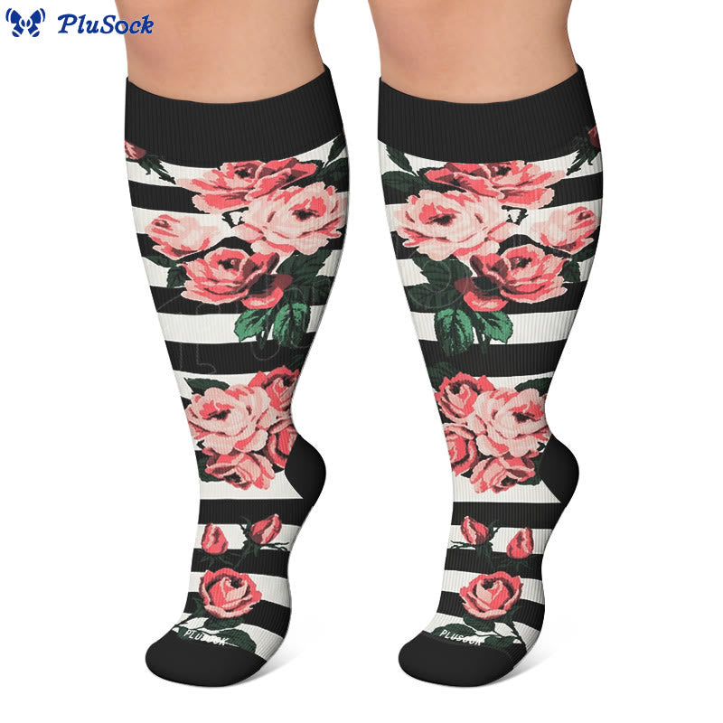 Plus Size Mushroom Pinecone Compression Socks - image 2