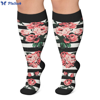 Plus Size Mushroom Pinecone Compression Socks - image 2