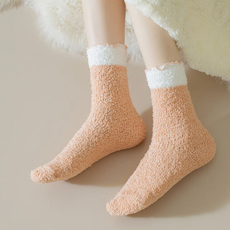 Coral Fleece Sleep Socks(7 Pairs) - image 8