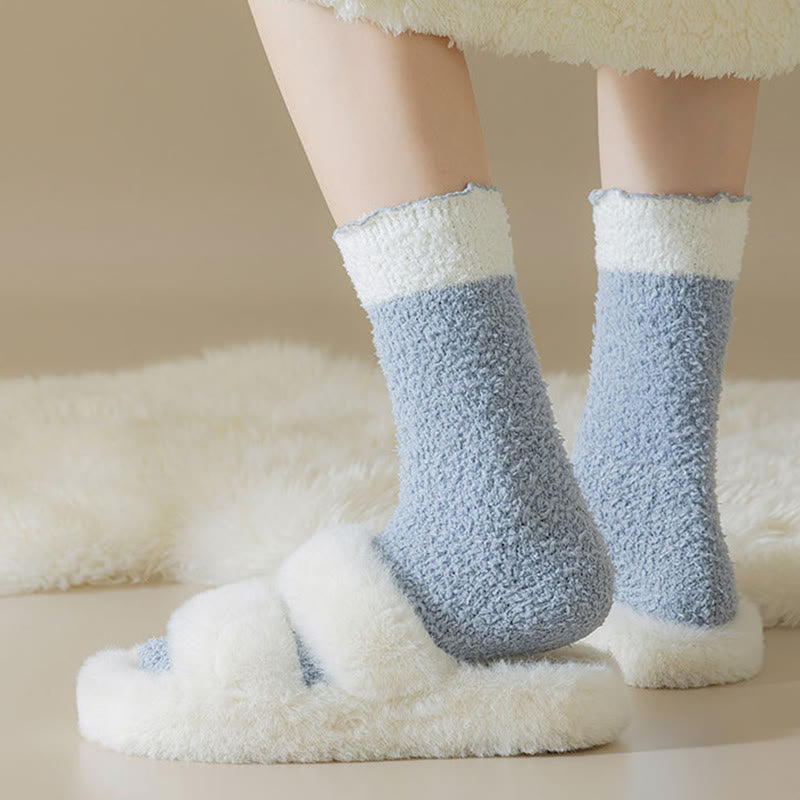 Coral Fleece Sleep Socks(7 Pairs) - image 6