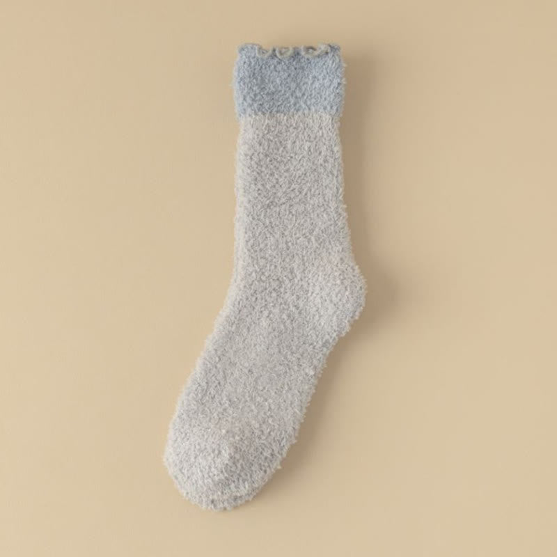 Coral Fleece Sleep Socks(7 Pairs) - Grey - EU 36-40(US 3-7) - image 15