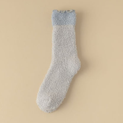 Coral Fleece Sleep Socks(7 Pairs) - Grey - EU 36-40(US 3-7) - image 15