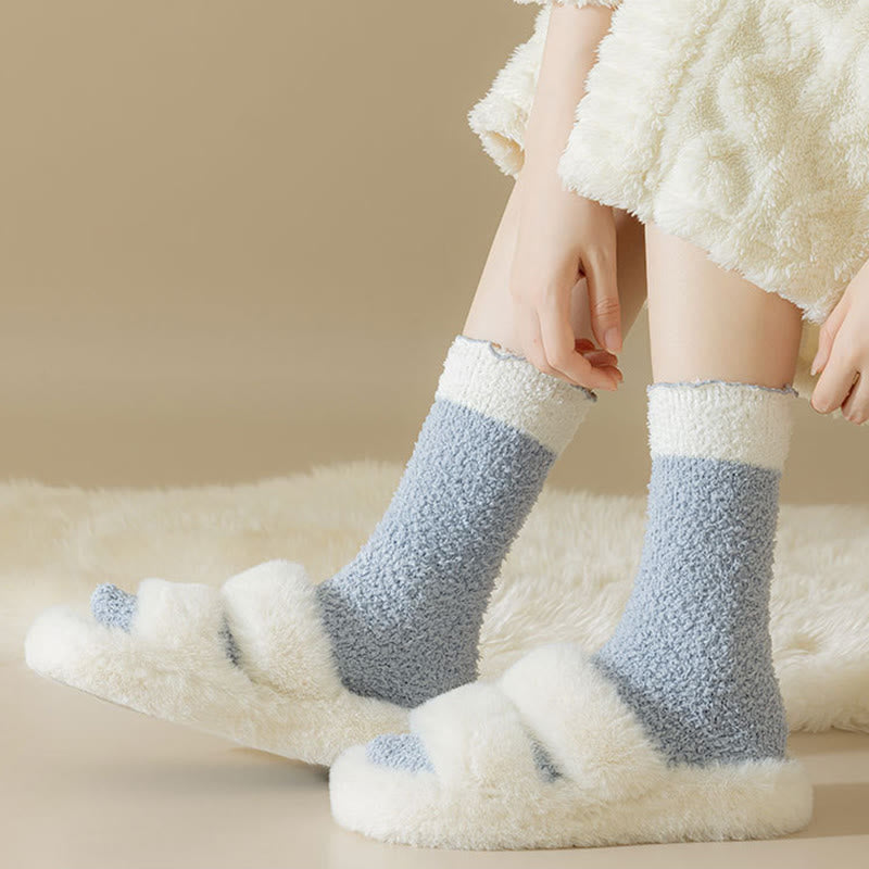 Coral Fleece Sleep Socks(7 Pairs) - image 5
