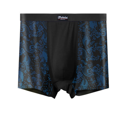 Dragon Jacquard Mid Length Boxer Briefs - Black - 10XL - image 3