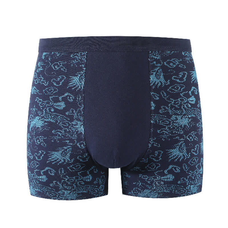 Wide Top Elastic Gold Pattern Boxer Briefs(2 Packs) - image 8
