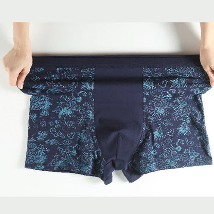 Wide Top Elastic Gold Pattern Boxer Briefs(2 Packs) - image 2