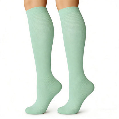 Bright Solid Color Compression Socks(6 Pairs) - image 4