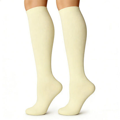 Bright Solid Color Compression Socks(6 Pairs) - image 3