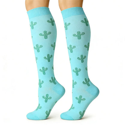 Cute Pattern Series Compression Socks(7 Pairs) - image 5