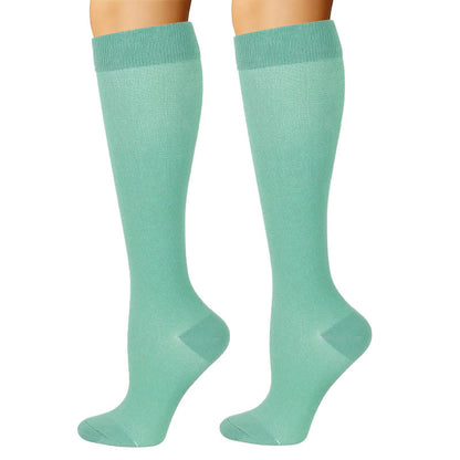 Blue Green Flower Compression Socks(6 Pairs) - image 7
