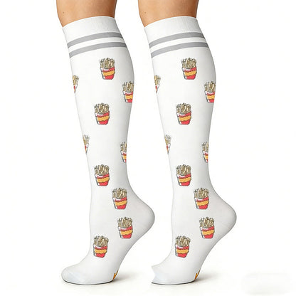 Hamburger French Fries Compression Socks(6 Pairs) - image 4