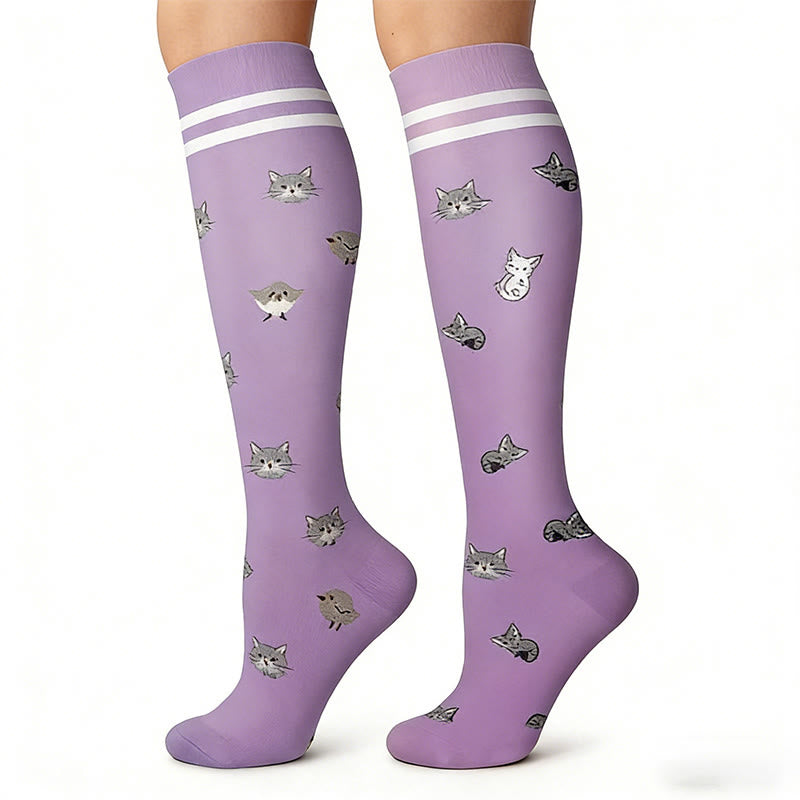 Colorful Animal Patterns Compression Socks(5 Pairs) - image 2