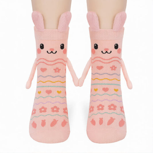 Sweetheart Rabbit Ear Quarter Socks(2 Pairs) - Pink - EU35-42(US2-8.5) - image 0