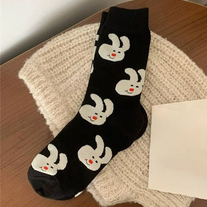 Polka Dot Rabbit Quarter Socks(4 Pairs) - image 6