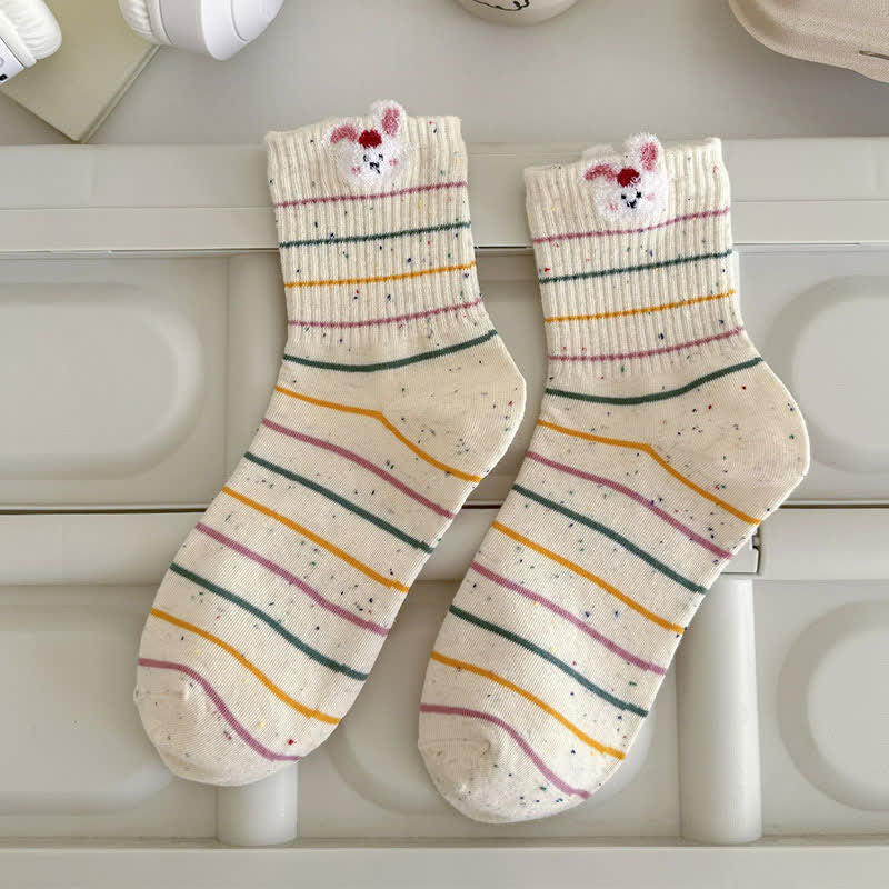 Cozy Bunny Quarter Socks(5 Pairs) - image 3