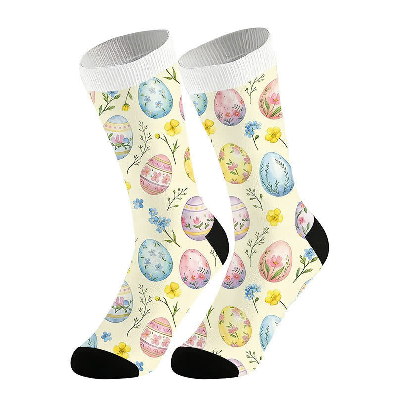Pastel Easter Egg Quarter Socks(2 Pairs) - Beige - EU36-44(US3-10) - image 2