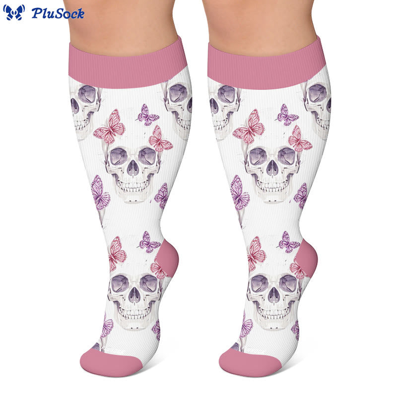 Plus Size Chic Skul Compression Socks - image 2