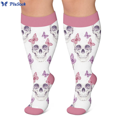 Plus Size Chic Skul Compression Socks - image 2