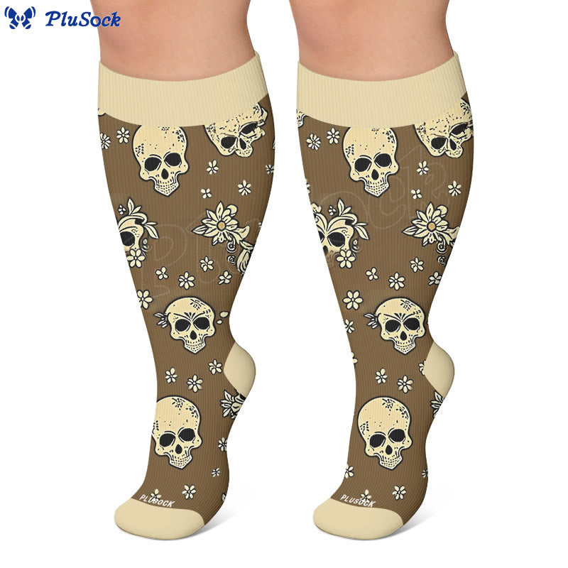 Plus Size Chic Skul Compression Socks - image 3