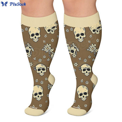 Plus Size Chic Skul Compression Socks - image 3