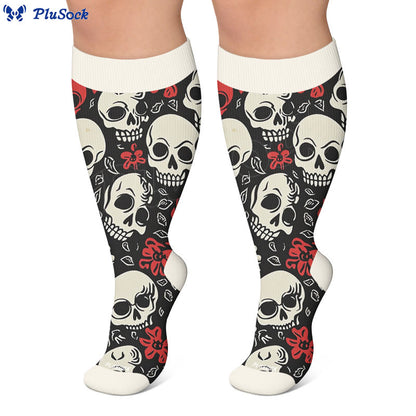 Plus Size Chic Skul Compression Socks - image 4