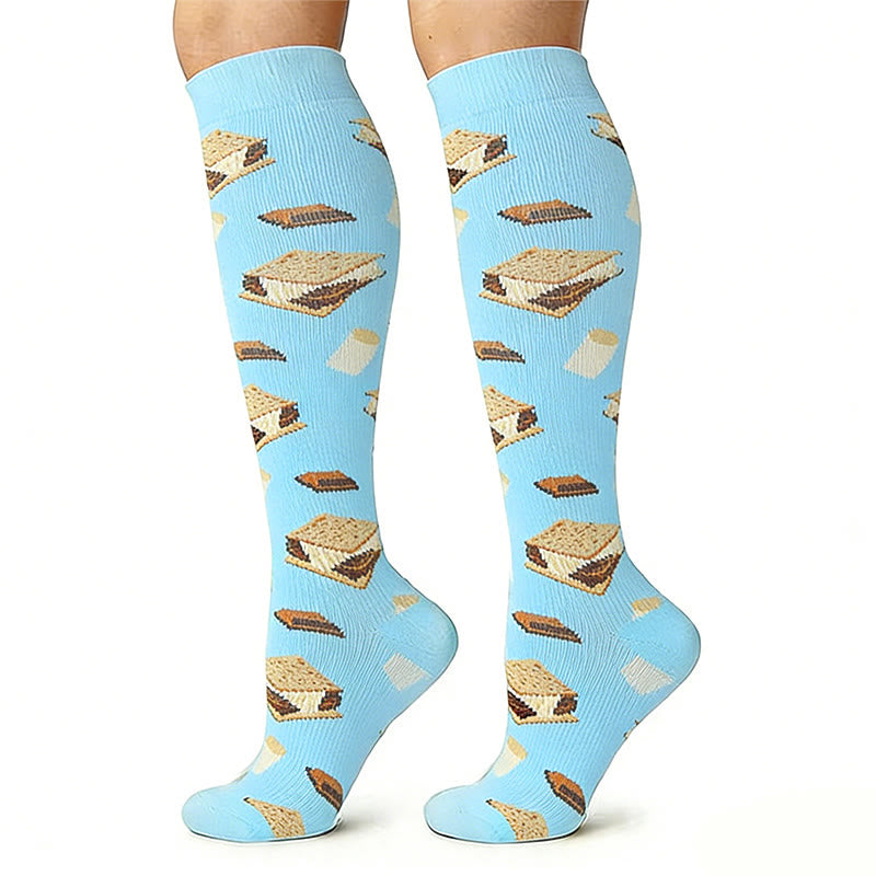 Fun Print Compression Socks(4 Pairs) - image 5