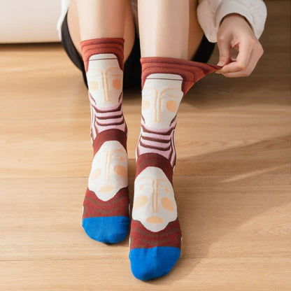 Stylish Printed Quarter Socks(3 Pairs) - image 5