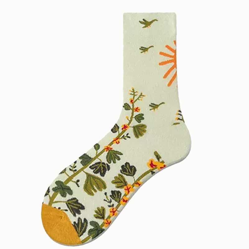 Stylish Printed Quarter Socks(3 Pairs) - image 9