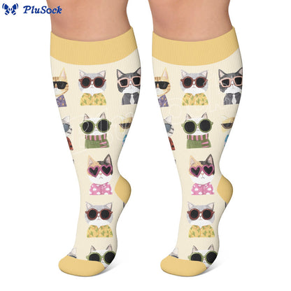 Plus Size Cute Dog Print Compression Socks - image 2