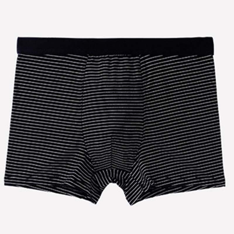 Cotton Stripe Boxer Briefs - Black - 9XL - image 4