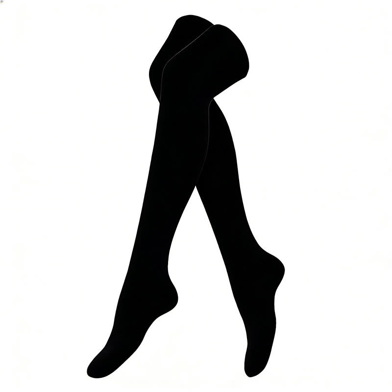 Rose Navy Blue Black Thigh High Compression Socks(3 Pairs) - Black - S/M - image 7