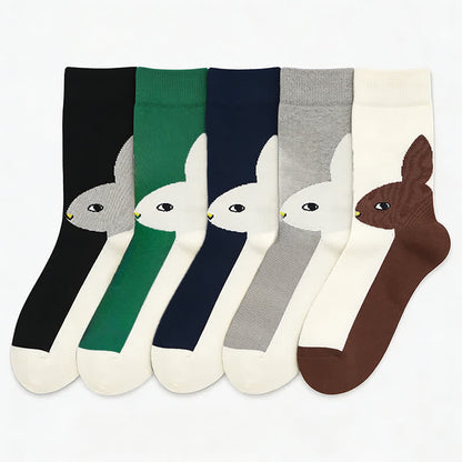 Easter Rabbit Colorblock Quarter Socks(3 Pairs) - image 1
