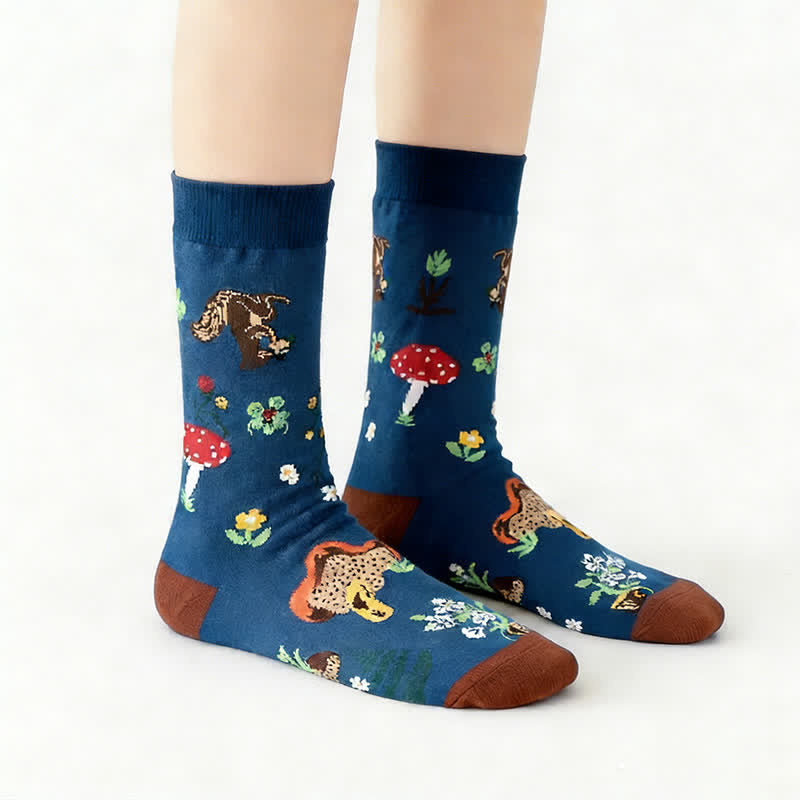 Easter Mushroom Ribbed Quarter Socks (3 Pairs) - image 1