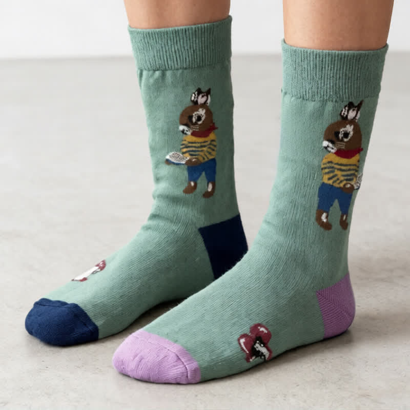 Easter Rabbit Quarter Socks(3 Pairs) - image 2