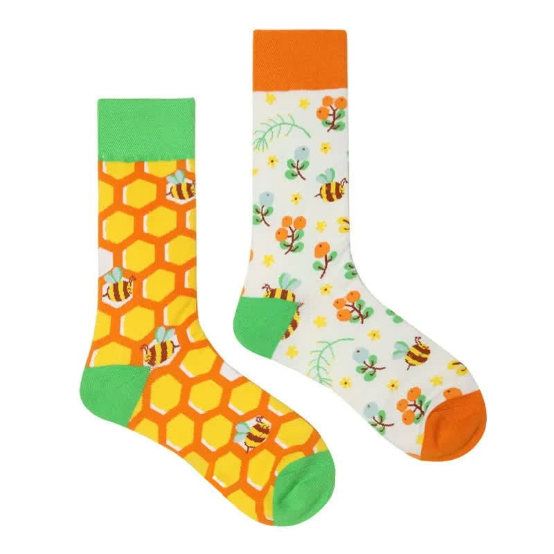 Playful Bee Honeycomb Quarter Socks - image 1