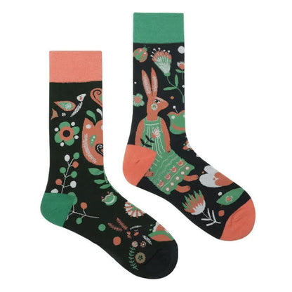 Flower Rabbit Cartoon Quarter Socks - image 1