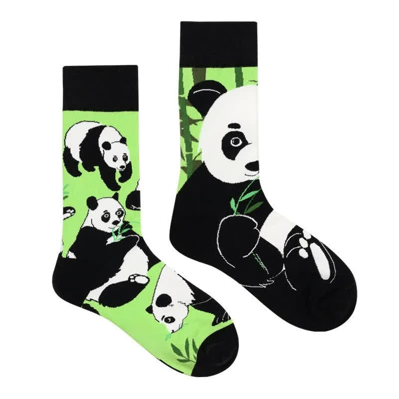 Panda Cartoon Quarter Socks - image 1